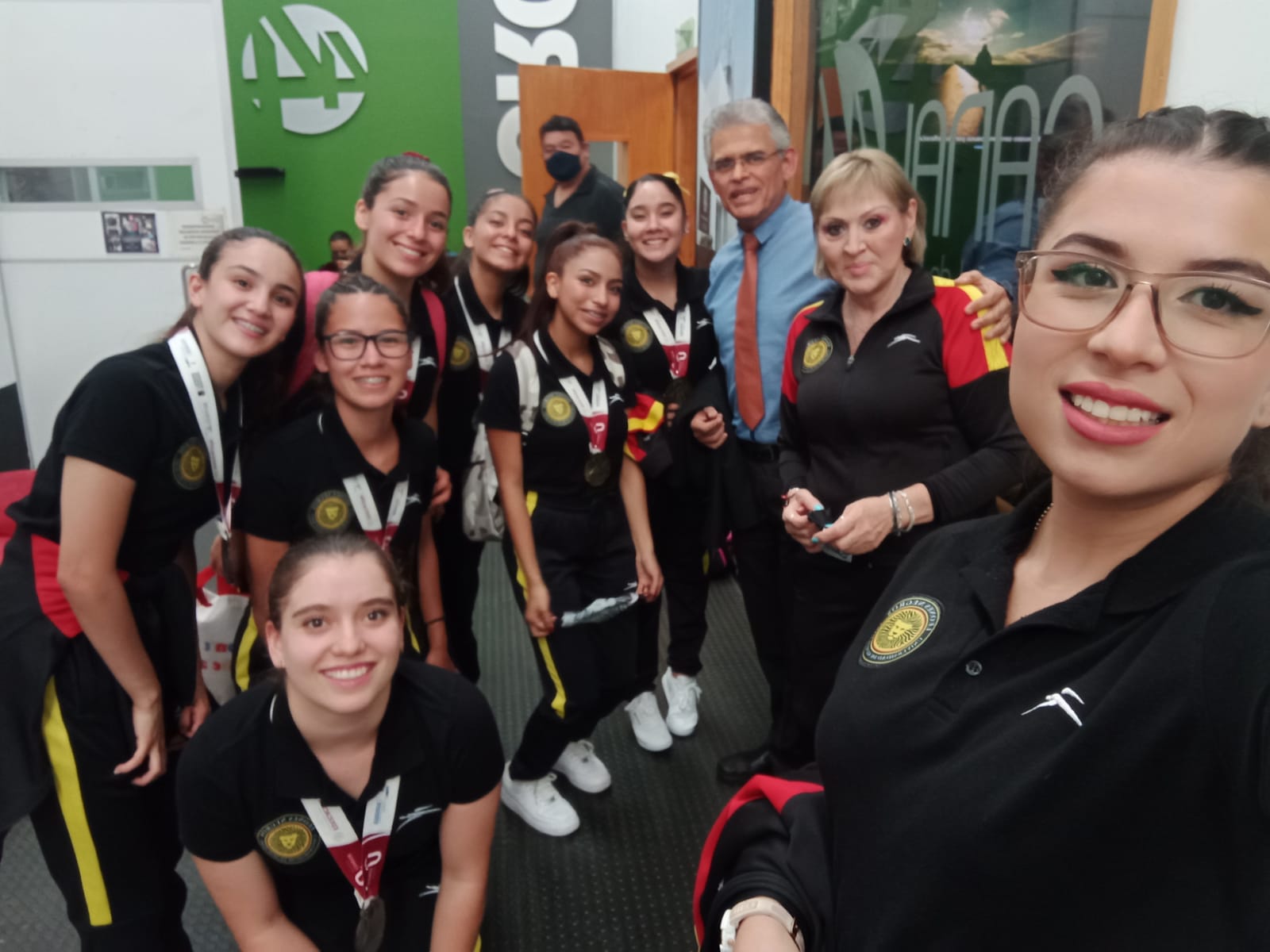 Delegación deportiva en competencia